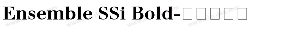 Ensemble SSi Bold字体转换